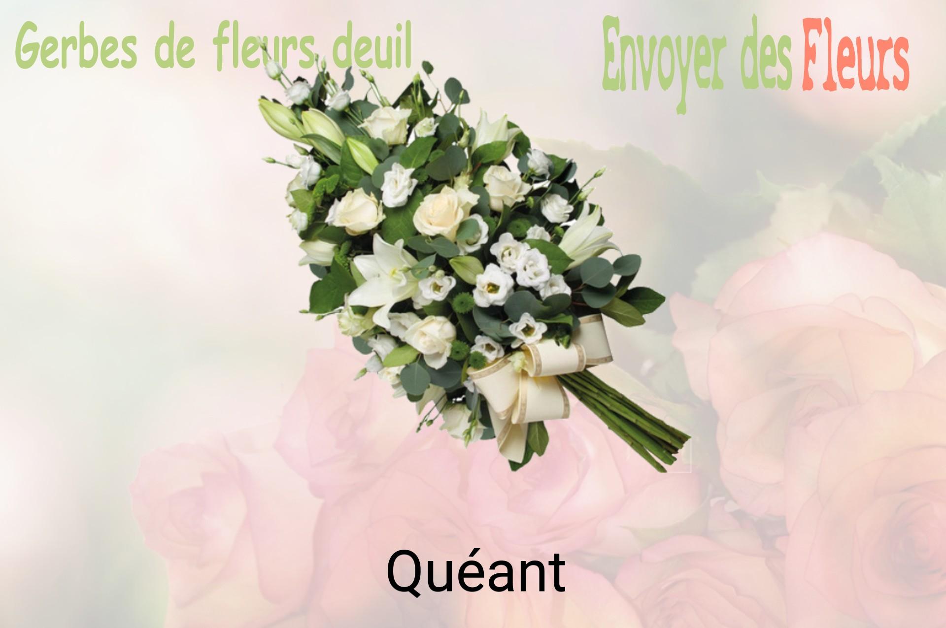 Gerbe de fleurs de deuil livrée à Quéant